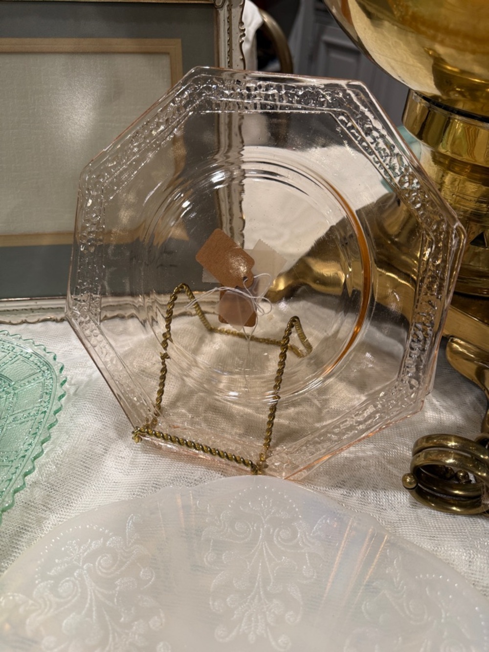 Octagonal Pink Depression Glass (2)